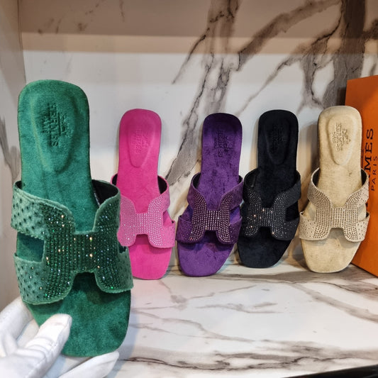 Hermes stone flat multi colours